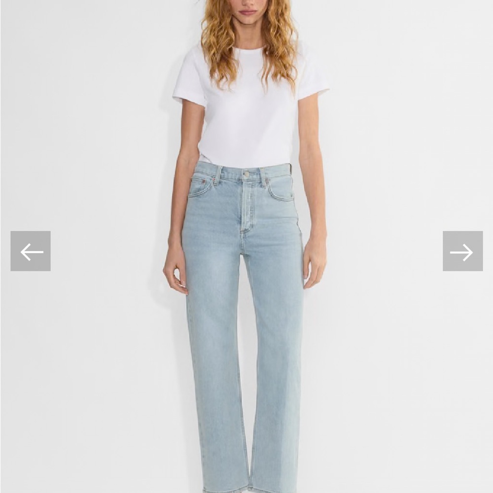 Aritzia denim  Forum Light Blue Straight Leg Jeans
